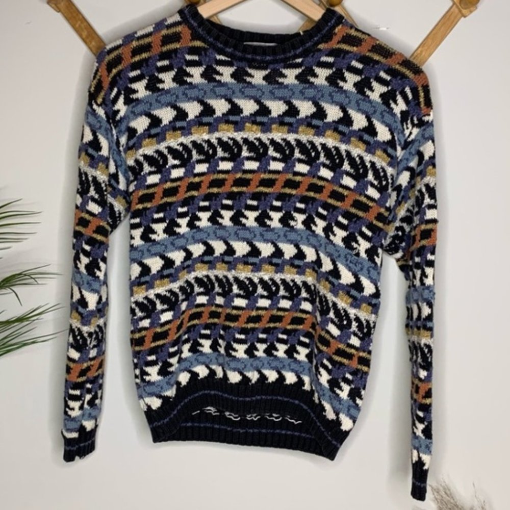 Vintage Concrete Mix Striped Sweater
